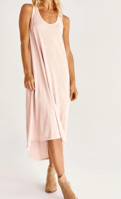 Shop Z Supply Amalfi Slub Dress In Pink Sky