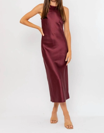 Shop Le Lis Ruby Midi Dress In Wine In Pink