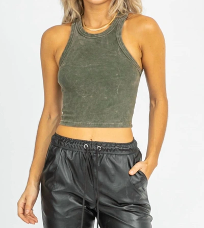Shop Emory Park Ribbed Racerback Tank In Olive In Green