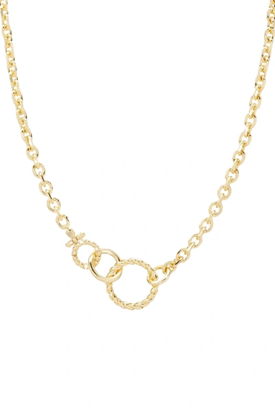 Shop Gorjana Crew Link Necklace In Gold