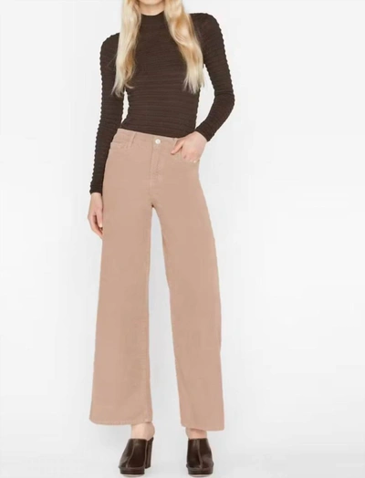 Shop Frame Le Slim Palazzo Pant In Blush In Gold