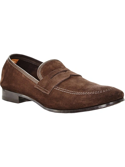 Shop The Men's Store Mens Suede Slip On Loafers In Brown