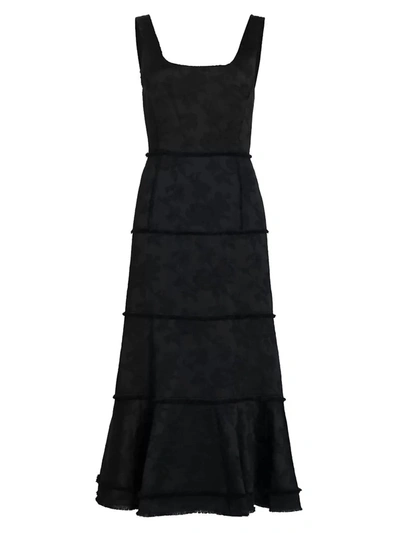 Shop Alexis Corina Dress In Noir Brocade In Black
