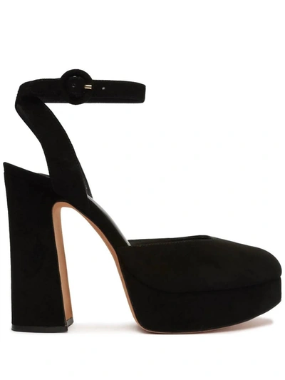 Shop Alexandre Birman Vita Platform Suede In Black