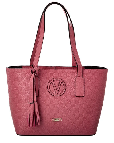 Shop Valentino By Mario Valentino Prince Medallion Leather Tote In Pink