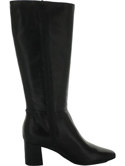 Shop Naturalizer Waylon Womens Faux Leather Square Toe Knee-high Boots In Black