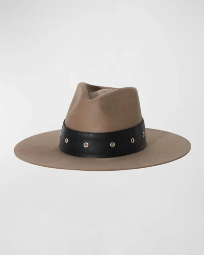 Shop Janessa Leone Bennett Hat In Clay In Grey