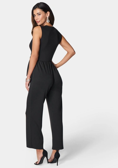 Bebe Butter Knit Jumpsuit In Black