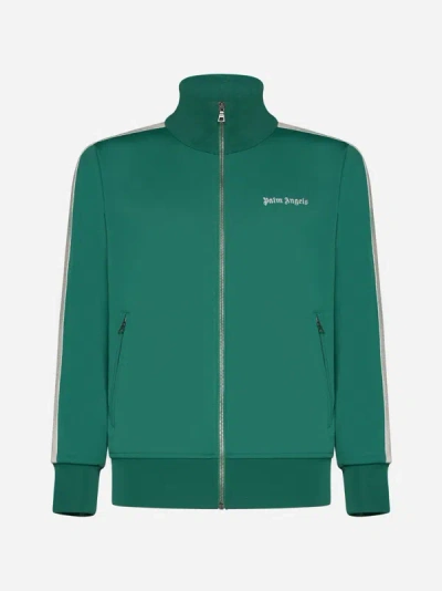 Shop Palm Angels Track Jersey Jacket In Green