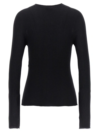 Shop Lanvin Ribbed Sweater In Black