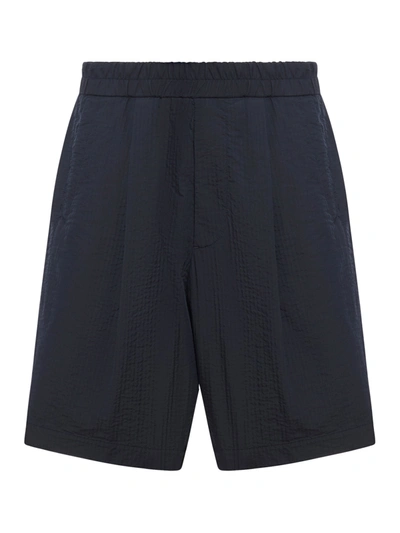 Shop Giorgio Armani Tailored Bermuda Shorts In Blue