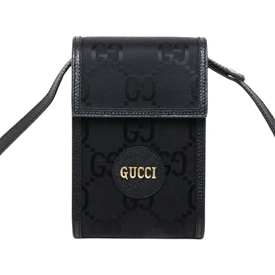 Shop Gucci Black Canvas Shopper Bag ()