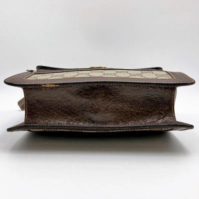 Shop Gucci Ophidia Brown Leather Shopper Bag ()