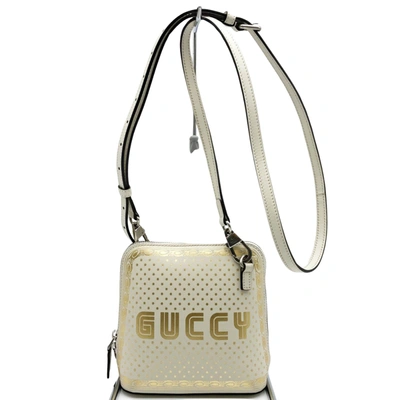 Shop Gucci White Leather Shopper Bag ()