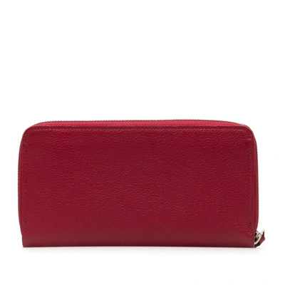Pre-owned Louis Vuitton Lockme Red Leather Wallet  ()
