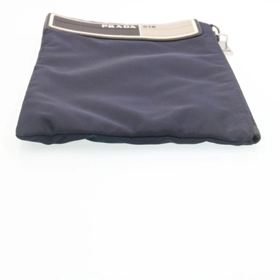 Shop Prada La Strada Navy Synthetic Clutch Bag ()