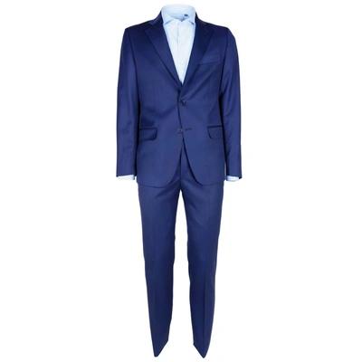 Shop Made In Italy Blue Wool Vergine Suit