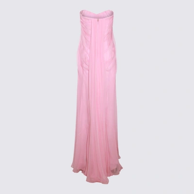 Shop Alexander Mcqueen Pink Silk Dress In Pale Pink