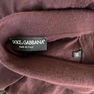 Pre-owned Dolce & Gabbana Cashmere Burgundy Polo