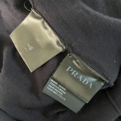 Pre-owned Prada Crew Neck Men's Wool T-shirt