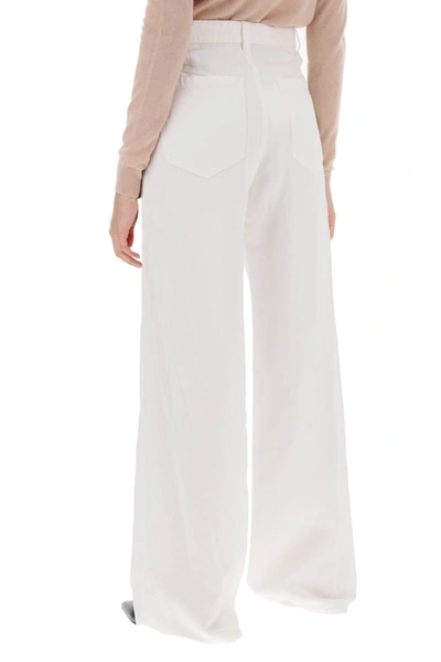Shop Brunello Cucinelli Cotton And Linen Trousers Women In White
