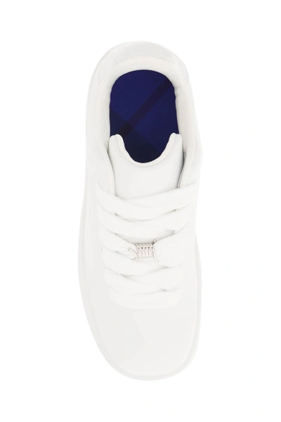 Shop Burberry Leather Sneaker Storage Box Men In White