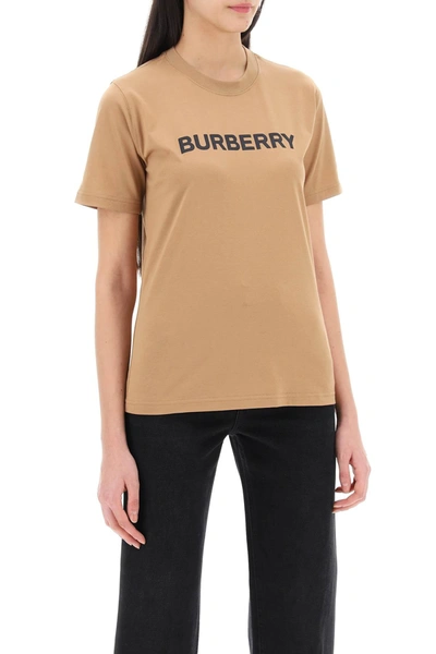 Shop Burberry Margot Logo T-shirt Women In Brown