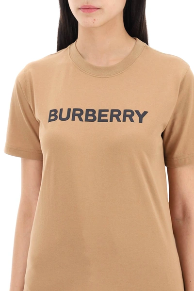 Shop Burberry Margot Logo T-shirt Women In Brown