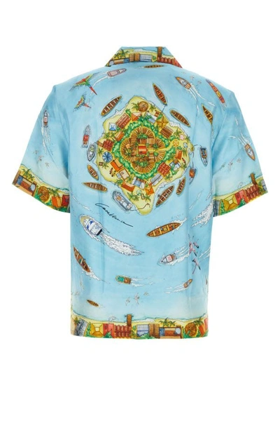 Shop Casablanca Unisex Printed Twill Shirt In Multicolor