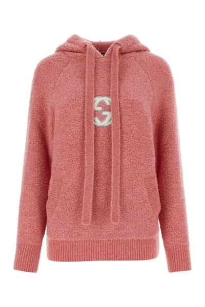 Shop Gucci Woman Pink Teddy Sweatshirt