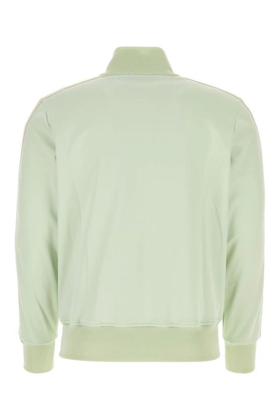 Shop Palm Angels Man Mint Green Polyester Sweatshirt