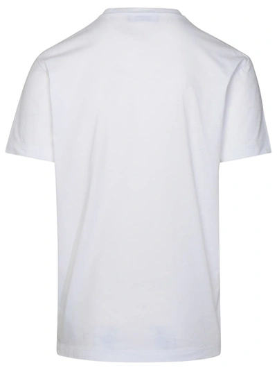 Shop Dsquared2 T-shirts And Polos In White/pink Fluo