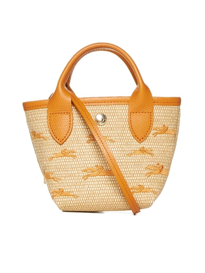 Shop Longchamp Le Panier Pliage Xs Bag In Abricot