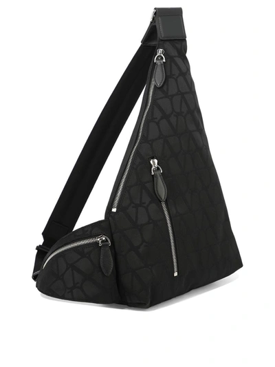 Shop Valentino Garavani "toile Iconographe" One Strap Backpack In Black