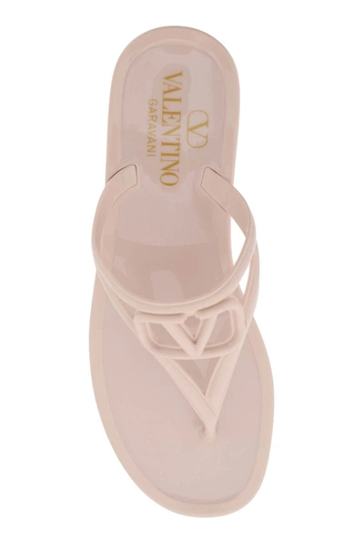 Shop Valentino Garavani Vlogo Signature Thong Sandals In Pink