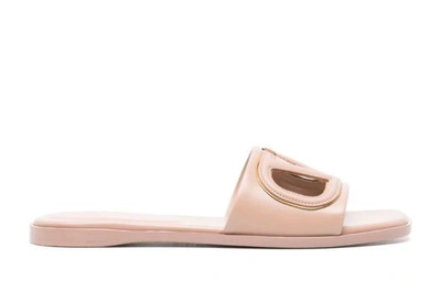 Shop Valentino Garavani "vlogo Cut-out" Sandals In Pink