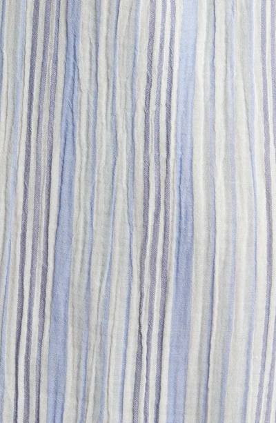 Shop Caslon Stripe Cotton Gauze Shirtdress In Ivory Cloud- Blue Vera Stripe