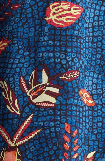 Shop Ulla Johnson Adalyn Botanical Print Silk Minidress In Blue Dahlia