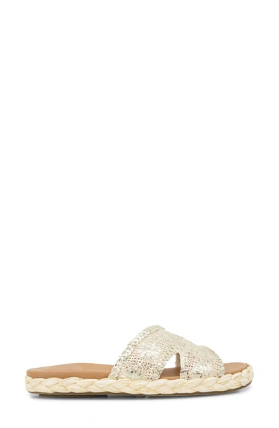 Gentle Souls By Kenneth Cole Tristan Woven Raffia Sandal In Ice Woven