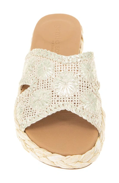 Gentle Souls By Kenneth Cole Tristan Woven Raffia Sandal In Ice Woven