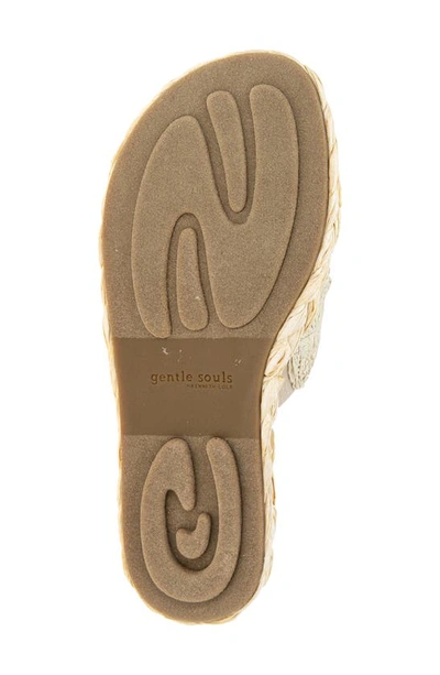Gentle Souls By Kenneth Cole Tristan Woven Raffia Sandal In Ice Woven