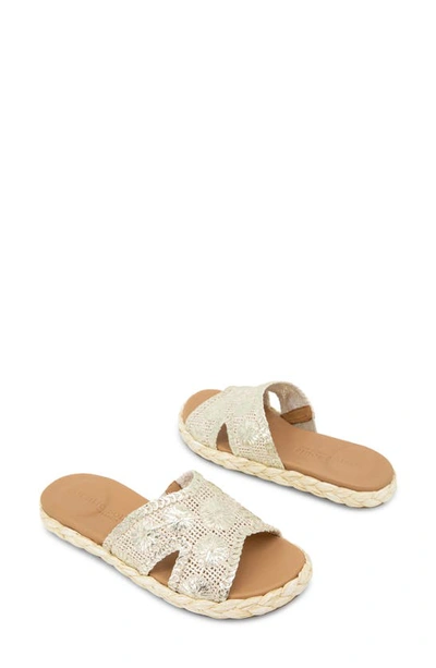 Gentle Souls By Kenneth Cole Tristan Woven Raffia Sandal In Ice Woven