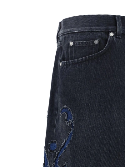 Shop Off-white Jeans In Vintage Black Nautical Blue