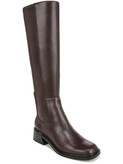 Shop Franco Sarto Giselle Womens Leather Square Toe Knee-high Boots In Brown