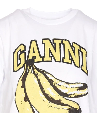 Shop Ganni T-shirts And Polos In White