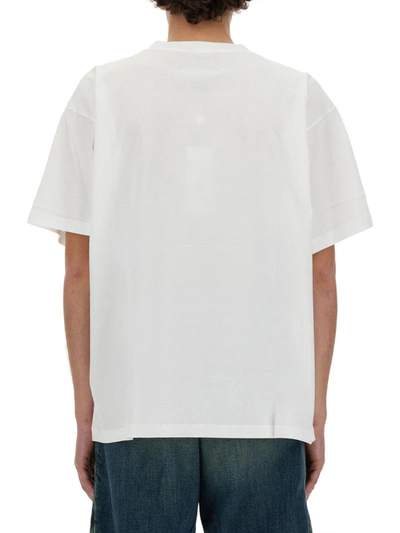 Shop Mm6 Maison Margiela T-shirt With Logo In White
