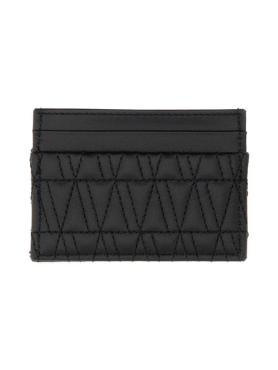 Shop Versace Card Holder "virtus" In Black