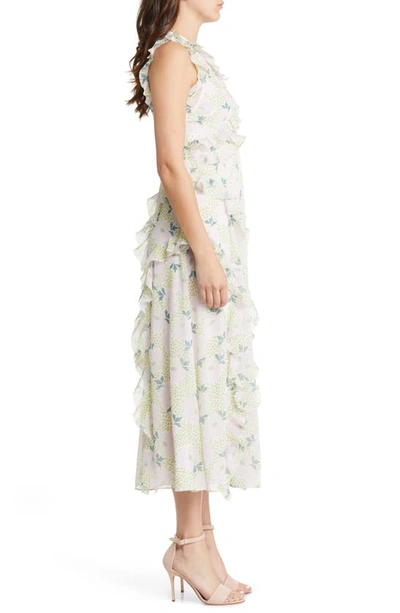 Shop Ted Baker Calinia Floral Print Ruffle Dress In Lilac