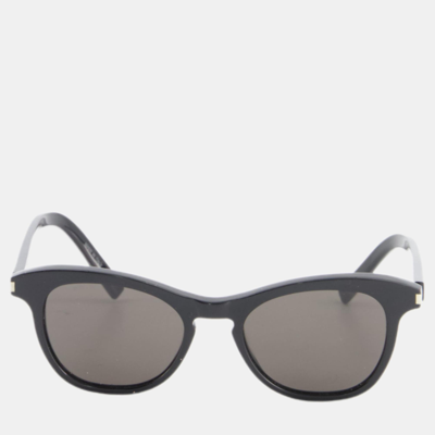 Pre-owned Saint Laurent Black Square Acetate Sunglasses