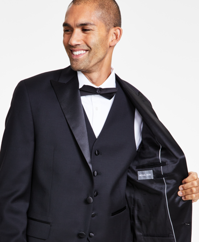Shop Michael Kors Men's Classic-fit Stretch Tuxedo Jacket In Black